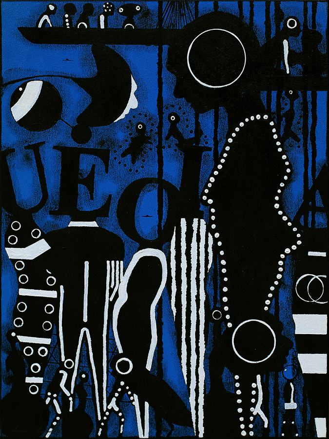 Mo lo'u Tina (IX), by Andy Leleisi'uao, 2025, acrylic on canvas, 400 x 300mm, $2200