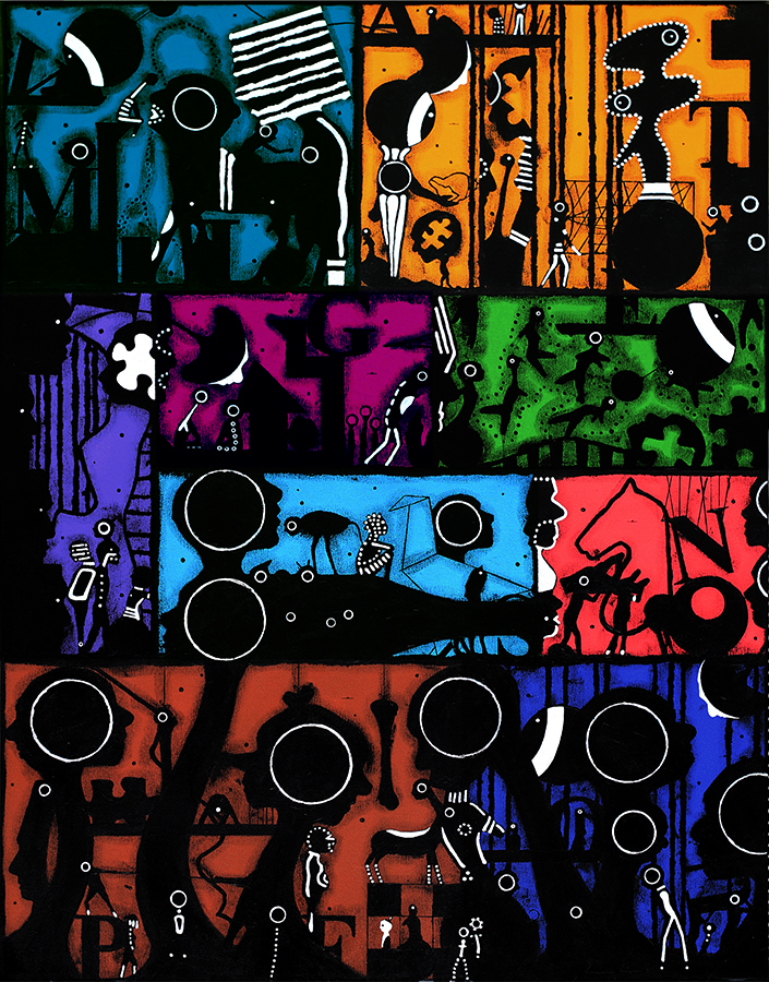 Mo lo'u Tina #2, by Andy Leleisi'uao, 2025, acrylic on canvas, 900 x 700mm, $8800