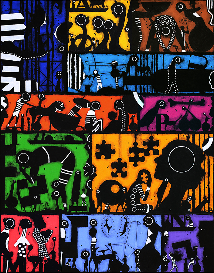 Mo lo'u Tina #3, by Andy Leleisi'uao, 2025, acrylic on canvas, 900 x 700mm, $8800