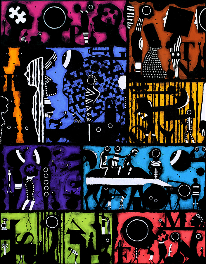 Mo lo'u Tina #4, by Andy Leleisi'uao, 2025, acrylic on canvas, 900 x 700mm, $8800