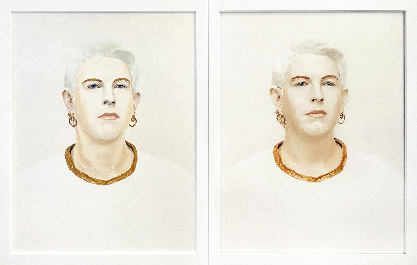 Doppelgänger (Cobi tfj Bosch), by Julia Holden, Archival pigment print and oil on linen, 1100 x 700 mm, $9950