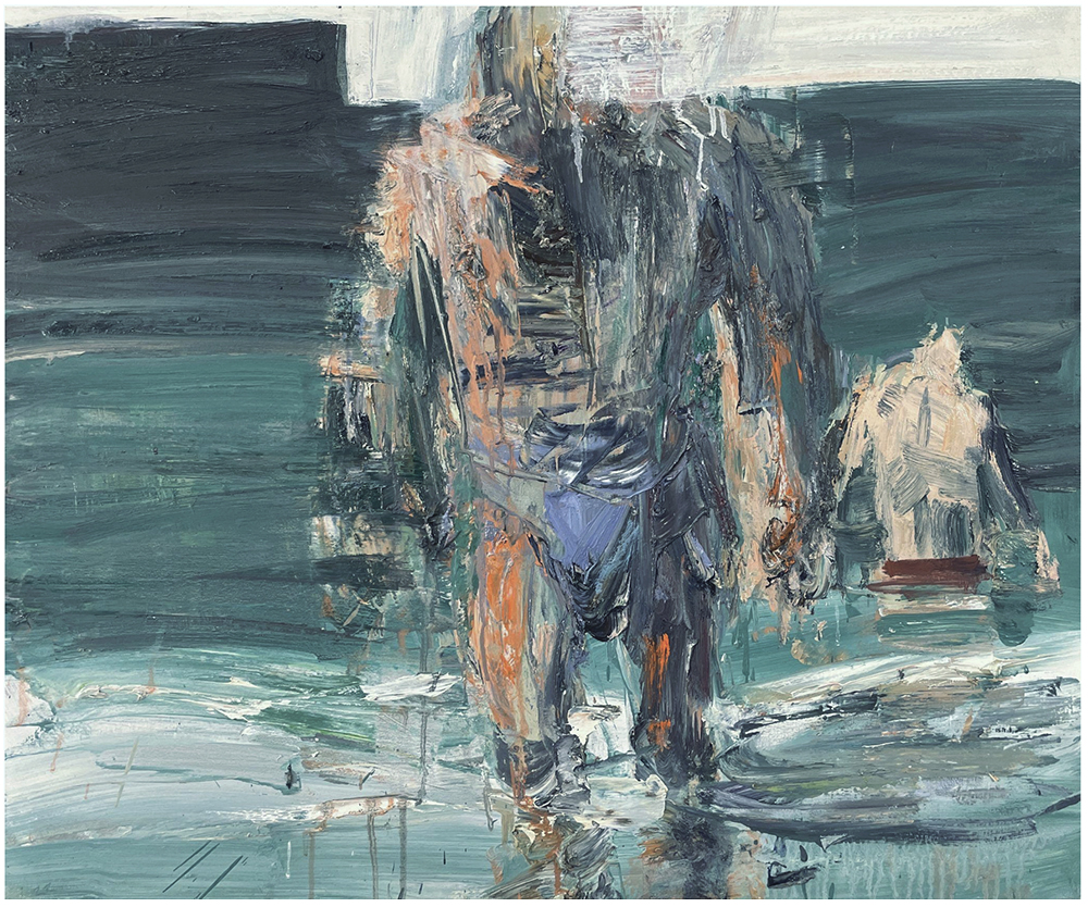 Jervis Bay Swimmer, by Euan Macleod, 2023, oil on polyester, 650 x 780mm