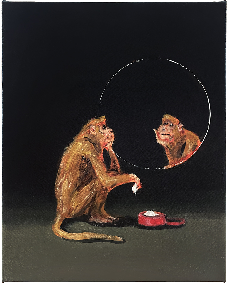 Beauty Tips II, by Joanna Braithwaite, 2025, oil on canvas, 255 x 200mm, $1550