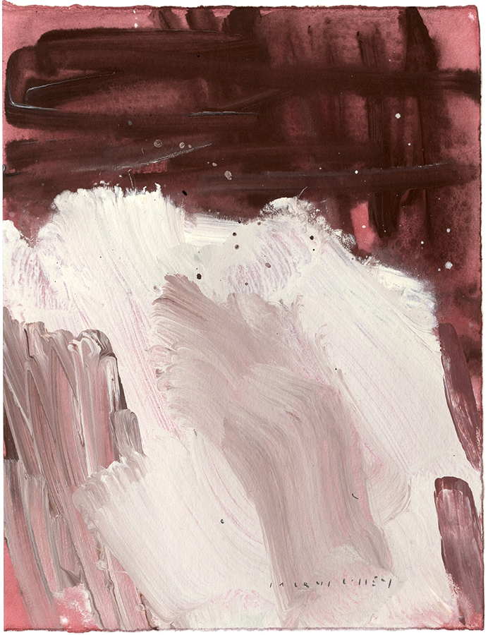 Where the land meets the sea #2, by Jacqui Colley, 2024, acrylic on 300gsm hahnemühle paper, 330 x 250mm