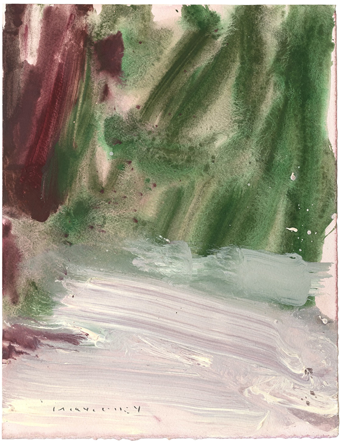 Where the land meets the sea #6, by Jacqui Colley, 2024, acrylic on 300gsm hahnemühle paper, 330 x 250mm