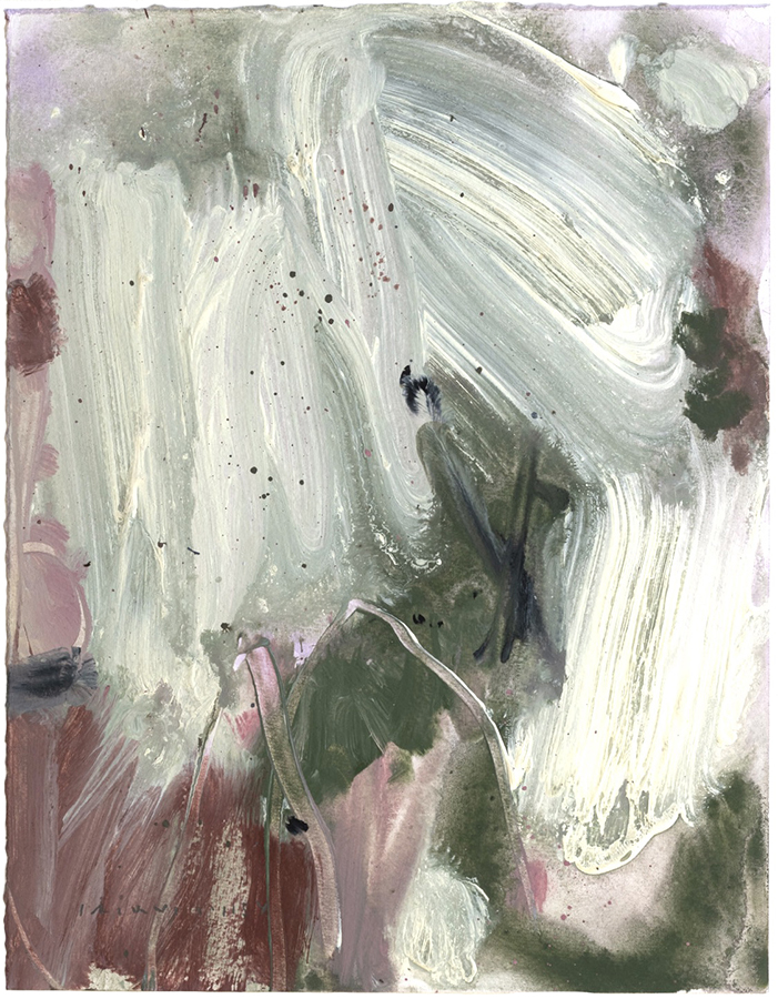 Where the land meets the sea #9, by Jacqui Colley, 2024, acrylic on 300gsm hahnemühle paper, 330 x 250mm