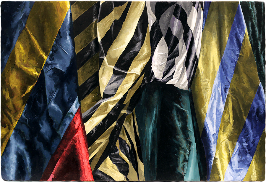 'Carnival', by Nigel Buxton, 2024, oil on gesso board, 310 x 440mm