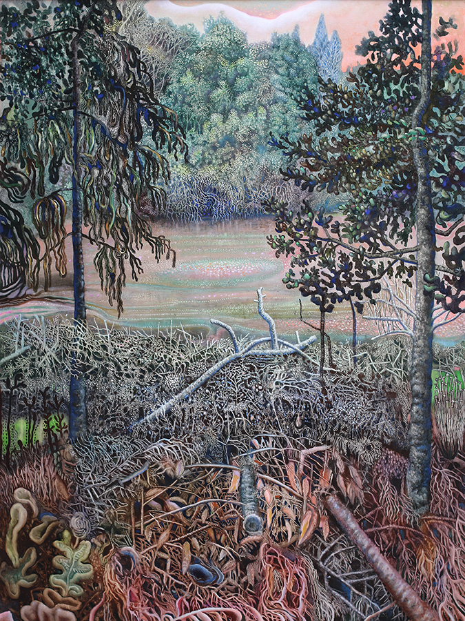 'Milnthorpe Estuary II', Rebecca Harris, 2024, oil on board, 1220 x 915mm