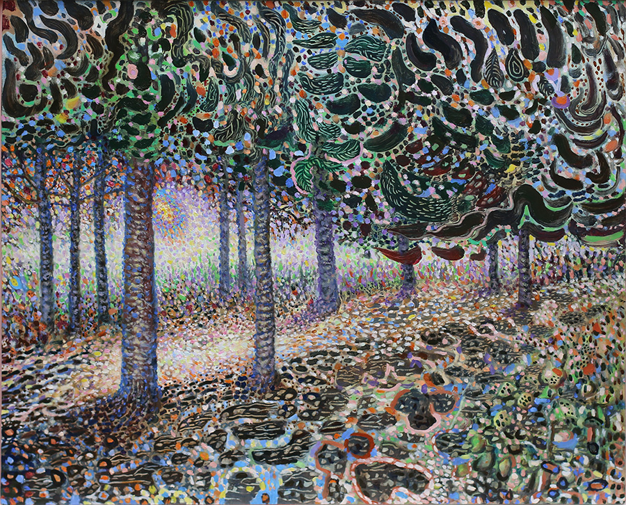 'Sprinkled', Rebecca Harris, 2024, oil on board, 460 x 570mm