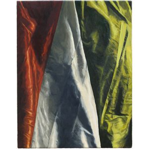 Burnt sienna, pale gold, sap green