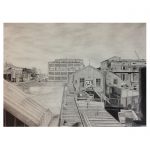 West, Chris Pole, 2016, pencil on paper, 610 x 845mm (framed)