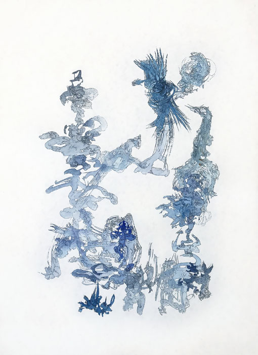 'Untitled #8', Motoko Kikkawa, 2017, 760 x 560mm, ink & watercolour on paper