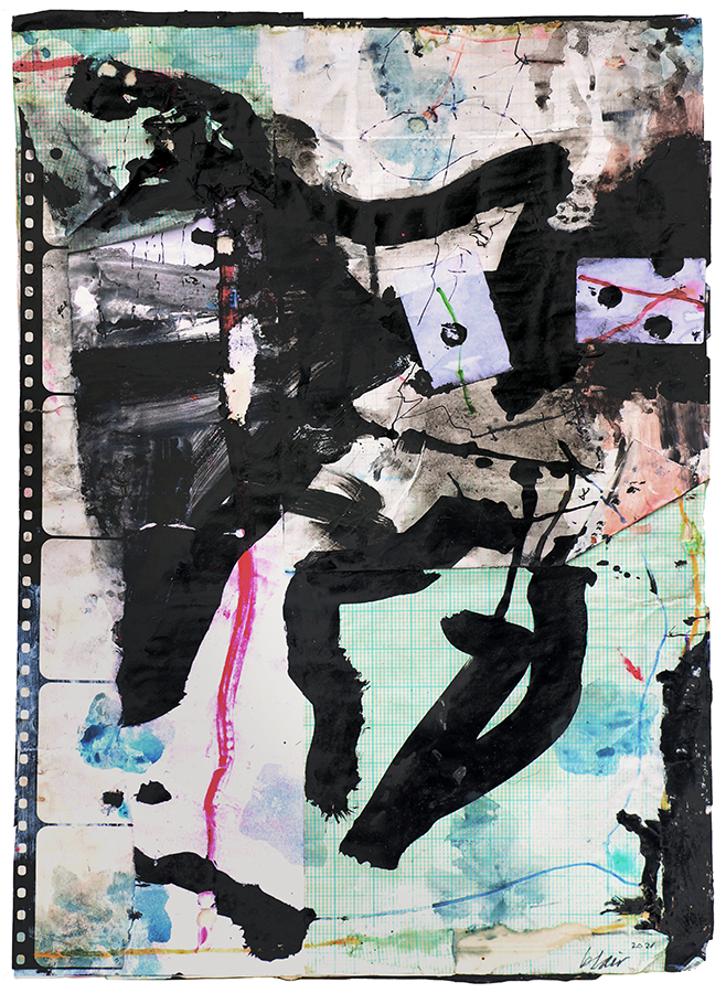 Dance Score #2, Philippa Blair, 2021, mixed media collage on paper, 500 x 345mm, (SOLD)