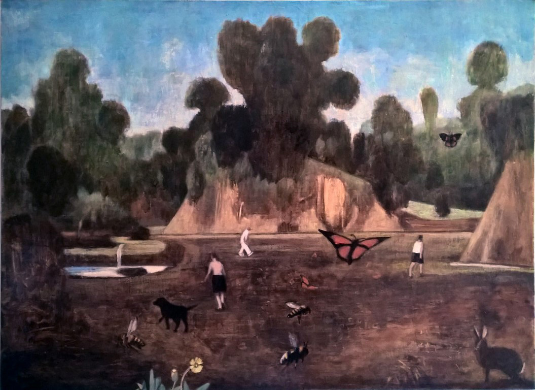 The road to somewhere, Richard McWhannell, 2016-18, Oil on canvas on board, 648 x 880mm